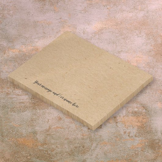 Persoonlijk bericht rustieke kraftpapier stijl post-it® notes