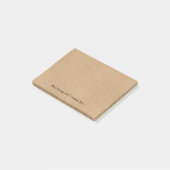 Persoonlijk bericht rustieke kraftpapier stijl post-it® notes (Schuin)