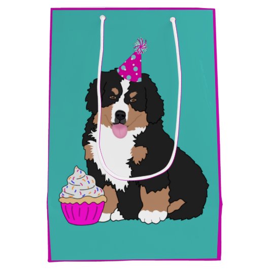 Persoonlijk Bernese Mountain Dog Puppy Medium Gif Medium Cadeauzakje (Achterkant)