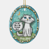 Persoonlijk Best Scraggles Cat Keramisch Ornament (Rechts)