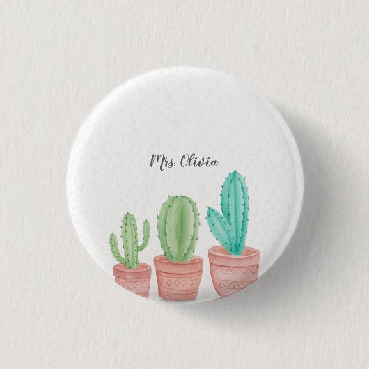 Persoonlijk Beste Docent Cadeau Ronde Button 3,2 Cm (Voorkant)