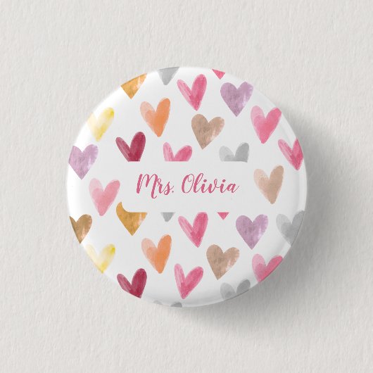 Persoonlijk Beste Leraar Cadeau Ronde Button 3,2 Cm (Voorkant)