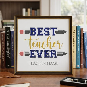 Persoonlijk Beste Leraar Ooit - Aangepast Cadeau Foto Afdruk