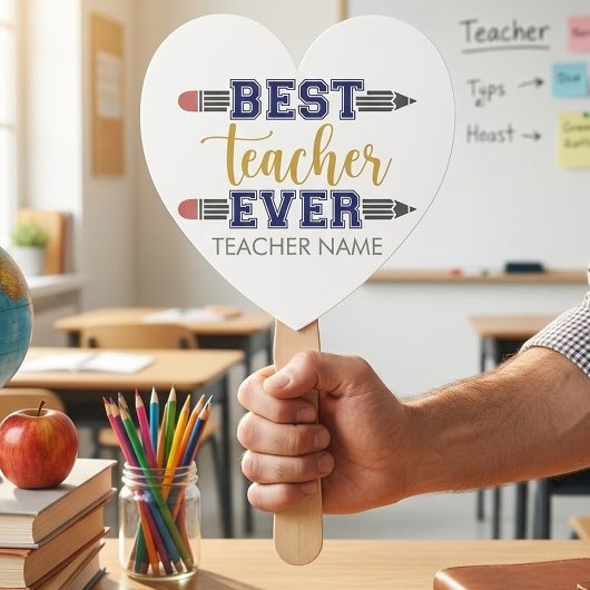 Persoonlijk Beste Leraar Ooit - Aangepast Cadeau Handwaaier