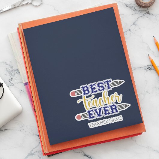 Persoonlijk Beste Leraar Ooit - Aangepast Cadeau Sticker