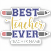 Persoonlijk Beste Leraar Ooit - Aangepast Cadeau Sticker (Voorkant)