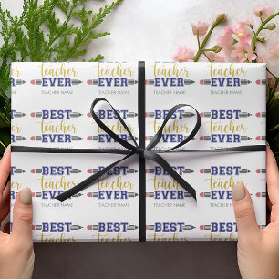 Persoonlijk Beste Leraar Ooit - Op Maat Gemaakt Ca Cadeaupapier