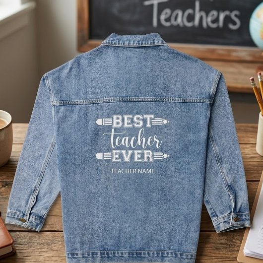 Persoonlijk Beste Leraar Ooit - Op Maat Gemaakt Ca Denim Jacket
