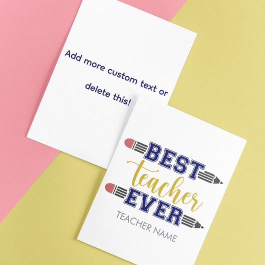 Persoonlijk Beste Leraar Ooit - Op Maat Gemaakt Ca Flyer