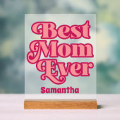 Persoonlijk Beste Moeder Ooit Aangepaste Naam Matg Acryl Bord (Neutraal)