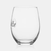 Persoonlijk 'Beste Moeder Ooit' Script Monogram Wijnglas Zonder Voet (Links)