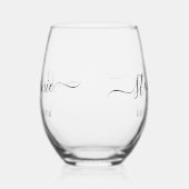 Persoonlijk 'Beste Moeder Ooit' Script Monogram Wijnglas Zonder Voet (Links)