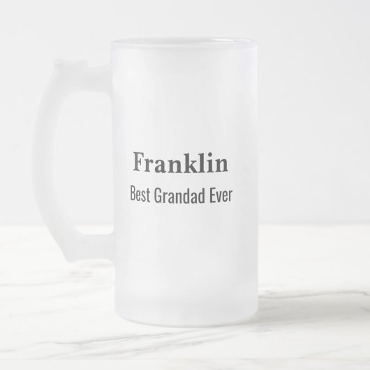Persoonlijk Beste Opa Ooit Monogram Matglas Bierpul (Links)