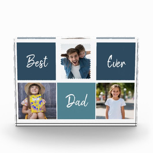 Persoonlijk 'Beste Papa Ooit' Fotoblock Fotoblokken (Voorkant)