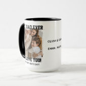 Persoonlijk Beste Papa Ooit Vaderdag Fotocadeau Mok (Voorkant links)