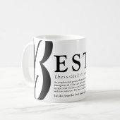 Persoonlijk Beste Vriendin Definitie Geschenk Koffiemok (Voorkant links)