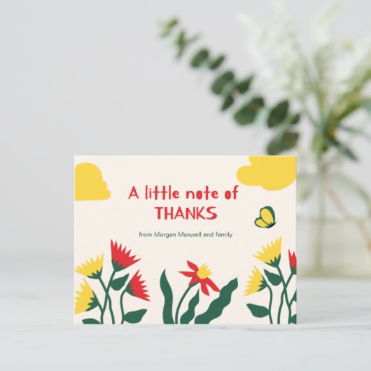 Persoonlijk - Betaal persoonlijk Dank u Briefkaart (Staand voorkant)