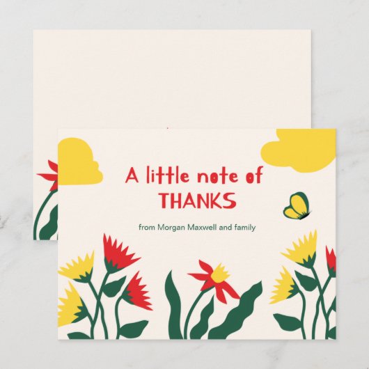 Persoonlijk - Betaal persoonlijk Dank u Briefkaart (Voorkant / Achterkant)