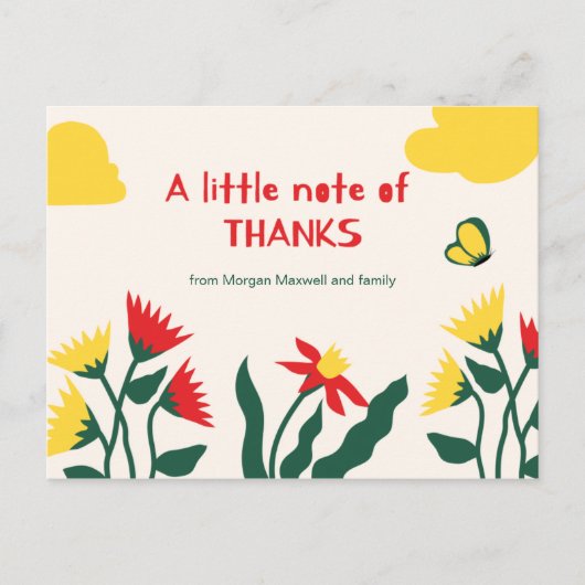 Persoonlijk - Betaal persoonlijk Dank u Briefkaart (Voorkant)