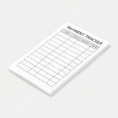 Persoonlijk betalingsvolgnotitieboek post-it® notes (Schuin)