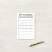 Persoonlijk betalingsvolgnotitieboek post-it® notes (Op bureau)
