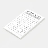 Persoonlijk betalingsvolgnotitieboek post-it® notes (Schuin)