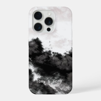 Persoonlijk Bewolkte Landschap I Zwart en Wit I iPhone 15 Pro Case
