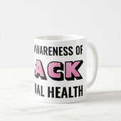 Persoonlijk bewustzijn van het zwarte moederdier koffiemok (Voorkant rechts)