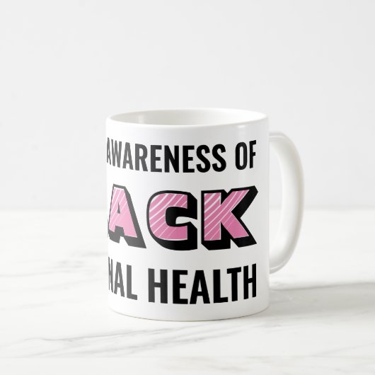 Persoonlijk bewustzijn van het zwarte moederdier koffiemok (Voorkant rechts)