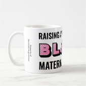 Persoonlijk bewustzijn van het zwarte moederdier koffiemok (Links)