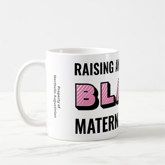 Persoonlijk bewustzijn van het zwarte moederdier koffiemok (Links)