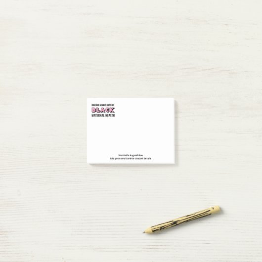 Persoonlijk bewustzijn van het zwarte moederdier post-it® notes (Op bureau)