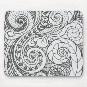 Persoonlijk Bezige Kunst Doodle Ontwerp Hoes Voor Muismat