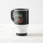 Persoonlijk bibliothecarisgeschenk reisbeker (Voorkant links)