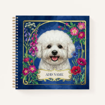 Persoonlijk Bichon Frise Blauwe Notitieboek