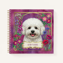 Persoonlijk Bichon Frise Roze Notitieboek