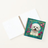 Persoonlijk Bichon Frise Teal Notitieboek (Binnen)