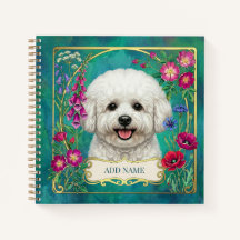 Persoonlijk Bichon Frise Teal Notitieboek