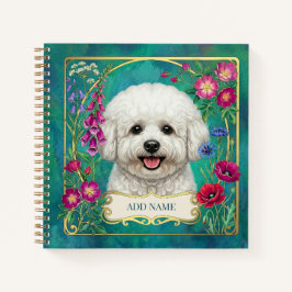 Persoonlijk Bichon Frise Teal Notitieboek