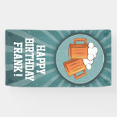 Persoonlijk bier gefeliciteerd met je verjaardag spandoek (Horizontaal)