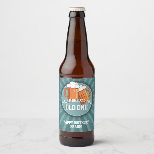 Persoonlijk bier gefeliciteerd verjaardag etiket (Voorkant)