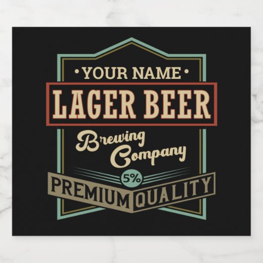 Persoonlijk bierbrouwersbedrijf Lager Bier Label B Bier Etiket (Enkel label)