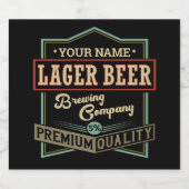 Persoonlijk bierbrouwersbedrijf Lager Label Bar Pu Bier Etiket (Enkel label)