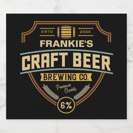 Persoonlijk bierlabel brouwerijbar  bier etiket (Enkel label)