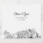 Persoonlijk bierlabel met Las Vegas-oriëntatiepunt Bier Etiket (Enkel label)