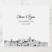 Persoonlijk bierlabel met Pasadena-oriëntatiepunte Bier Etiket (Enkel label)