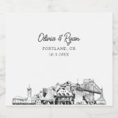 Persoonlijk bierlabel met schets van bezienswaardi bier etiket (Enkel label)