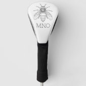 Persoonlijk Bij-monogram Golfheadcover (Voorkant)