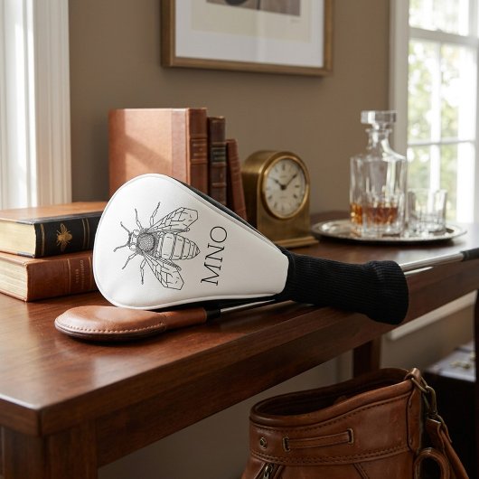 Persoonlijk Bij-monogram Golfheadcover
