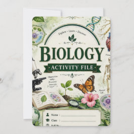 Persoonlijk biologie projectnotitieboek | Vintage Kaart